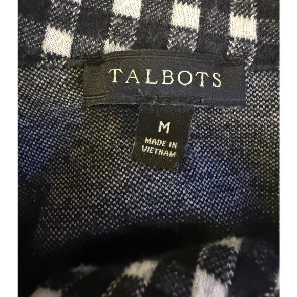 Talbots Sleeveless Top Sabrina Shell Black White Gingham Size Medium - Picture 4 of 9